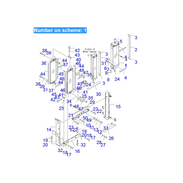 Past Voor Komatsu Graafmachine PC190NLC-8 PC190LC-8 PC180NLC-7-E0 Hydraulische Radiator Core Assembly 21K-03-72122