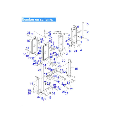 Fits For Komatsu Excavator PC160LC-8 PC160LC-7-E0 Hydraulic Radiator Core Assembly 21K-03-72123