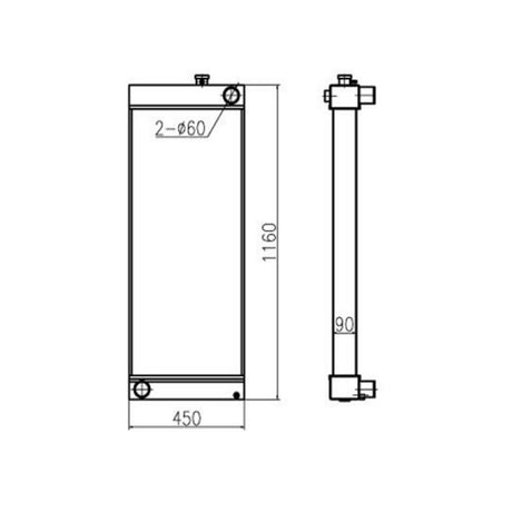 Convient pour la chargeuse sur pneus Komatsu WA380Z-6, ensemble de radiateur hydraulique 423-03-41440