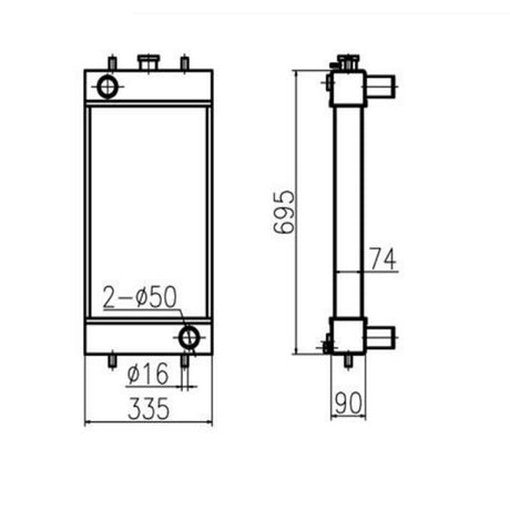 Voor Hitachi Graafmachine ZX75UR ZX75URT ZX75US-A ZX75UST ZX85US-HCME Hydraulische Radiator Kern Montage 4475870