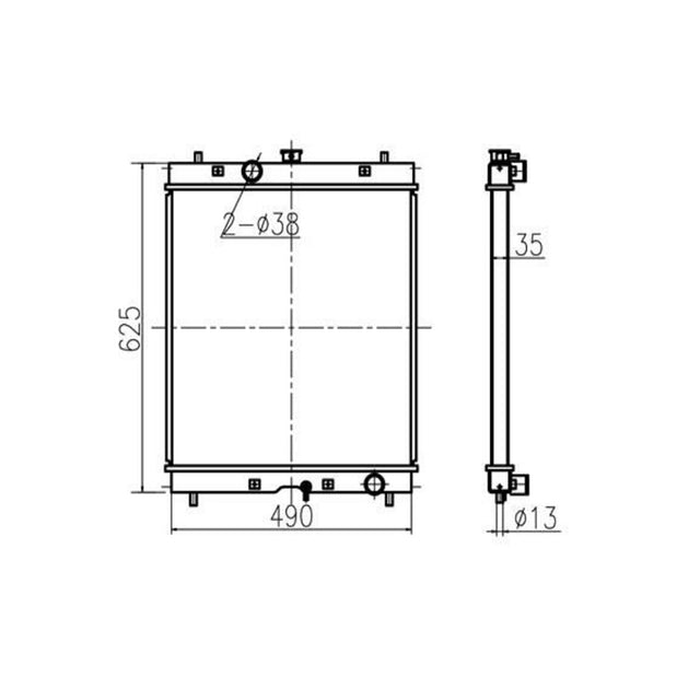 For Hitachi gravemaskin ZX60-HCMC ZX70 ZX70-HHE ZX80LCK ZX80SB-HCME Hydraulisk radiatorkjernemontering 4479181