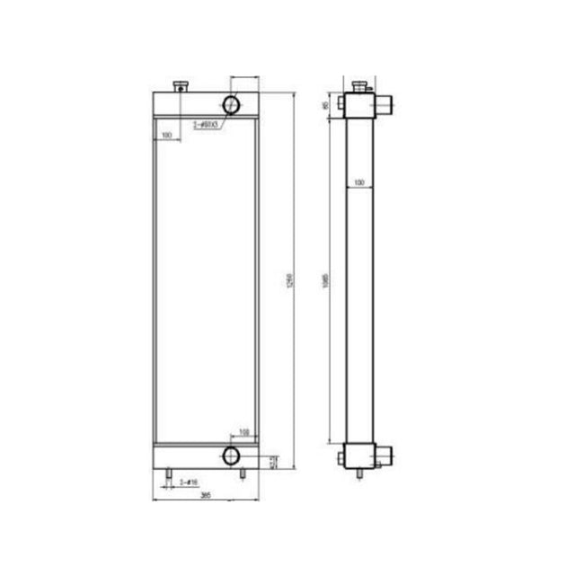 For Hitachi Excavator ZX650LC-3 ZX670LC-5G ZX670LCH-3 ZX670LCH-5G ZX670LCR-3 ZX670LCR-5G Hydraulic Radiator Core Assembly 4654972