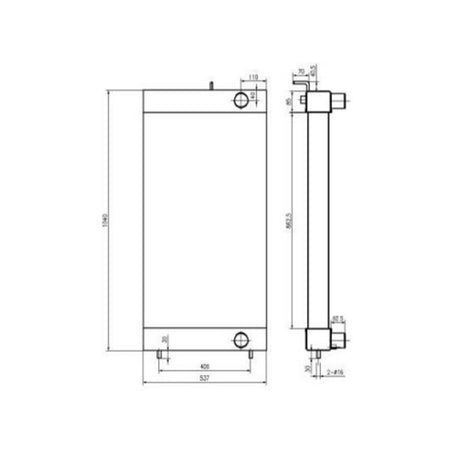 Passer for Komatsu dumper HM350-2 HM350-2R HM400-2 HM400-2R Hydraulisk radiatorkjerneenhet 56B-03-21220