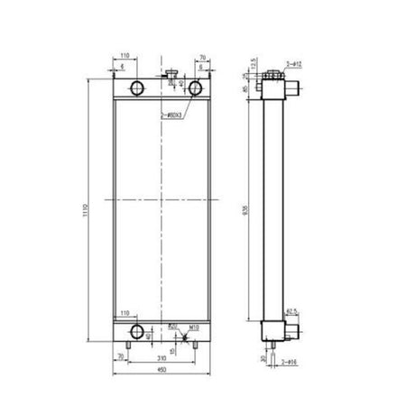 Passend für Komatsu Muldenkipper HM250-2 HM300-2 hydraulische Kühlerkernbaugruppe 56D-03-21221