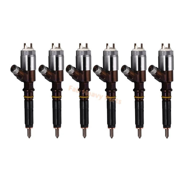 6 PCS Fuel Injector 276-8290 293-9590 for Caterpillar CAT Engine C6.6 Loader 938H 963D - Fab Heavy Parts