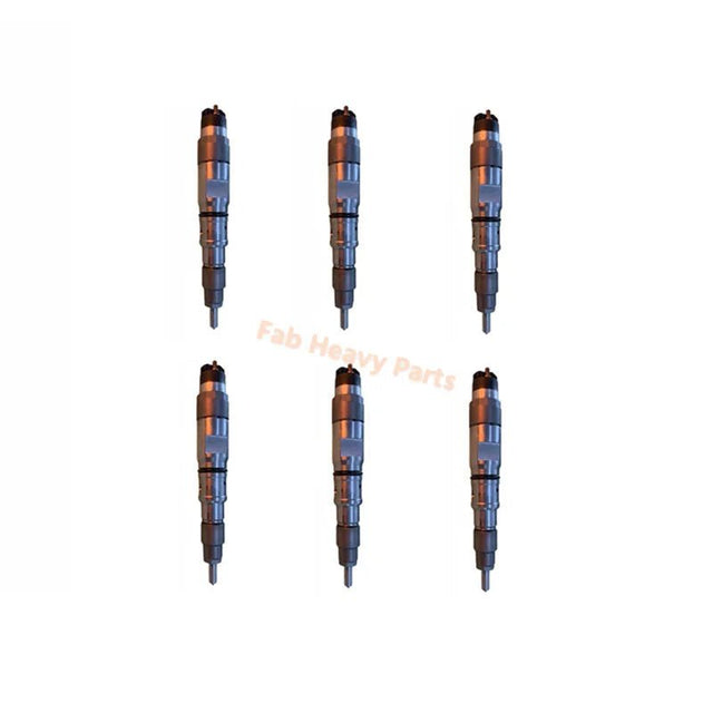 6 PCS Fuel Injector 65.10101-7050A 65101017050A for Doosan Deawoo Engine DE08 - Fab Heavy Parts