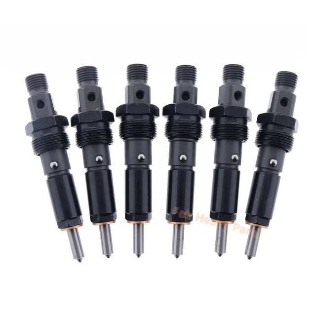 6 PCS Fuel Injectors 3802677 3802365 For 91-93 Dodge Cummins 5.9L 12V Pump W/Int - Fab Heavy Parts