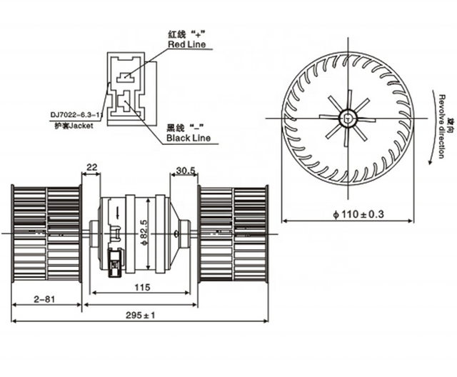 Uusi 24 V puhallinmoottori kaksoispyöräinen sopii Komatsu PC200-8 PC210-8 PC230-8 kaivinkoneeseen