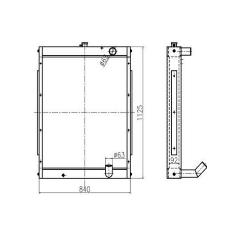 Para Hyundai Excavator R250LC-7A R290LC-7A Conjunto de núcleo de radiador hidráulico 11N8-47160