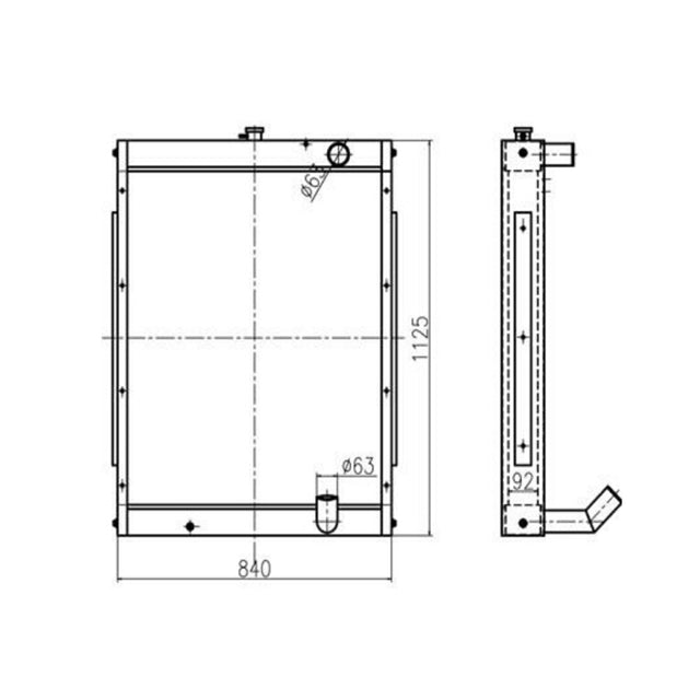 For Hyundai gravemaskin R250LC-7A R290LC-7A Hydraulisk radiatorkjerneenhet 11N8-47160