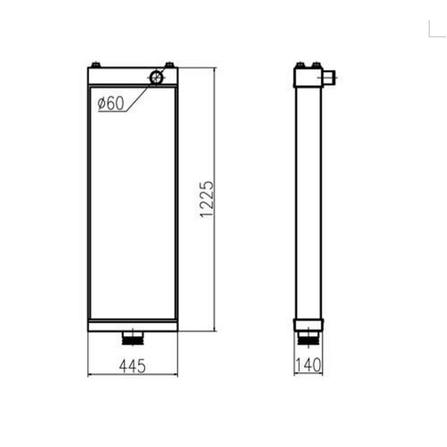 Noyau de radiateur hydraulique, adapté au camion à benne Komatsu HD465-7E0 HD465-7R HD605-7E0 HD605-7R 569-03-89113 569-03-89112 569-03-89111