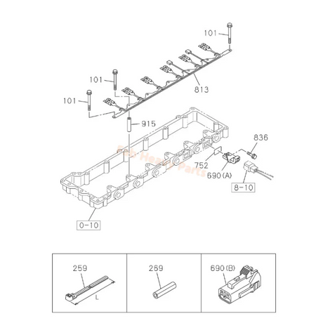 Controlador 8980401600 para excavadora Hitachi ZX450-3 con motor Isuzu 6WG1