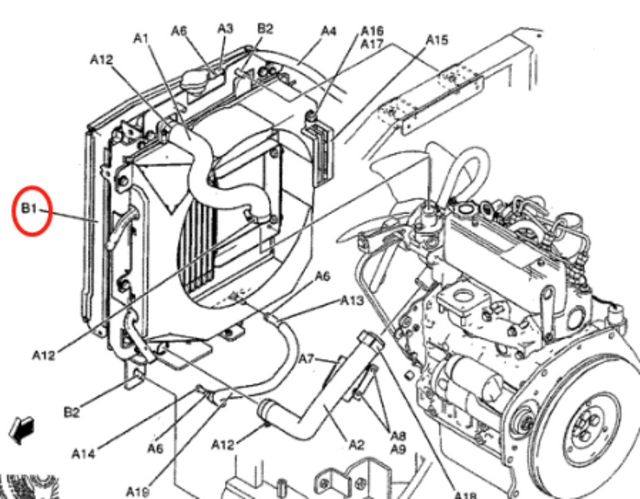 Für New Holland Bagger E18SR Hydraulische Kühlerkernbaugruppe PU05P00015F1