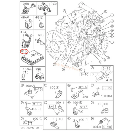 エンジンコントロールユニット ECU 898080-6660 いすゞ 4HK1 日立 ZX190W-3 ZX200-3 ZX210-3 ZX220W-3 ZX225US-3 ZX240-3 ZX250W-3