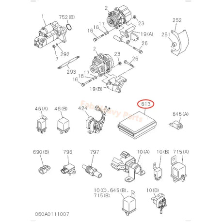 Controlador de motor 8980121634 para Isuzu 6HK1 Hitachi ZX350-3 ZX330-3 ZX400LCH-3 ZX400W-3