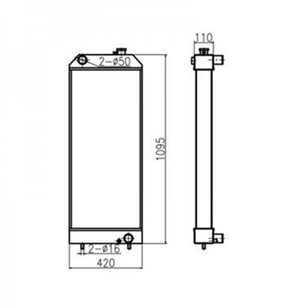 Convient pour pelle Caterpillar CAT 320D 323D 325D 329D noyau de radiateur hydraulique 326-3870 3263870 312-8340 3128340