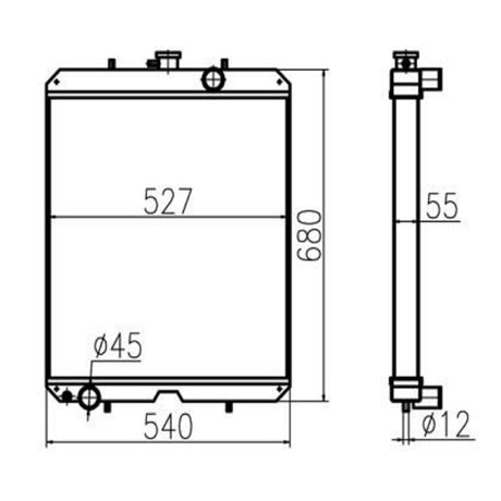 Pour ensemble de radiateur hydraulique Kubota F11