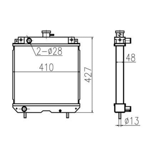 For Kubota R1-211 Hydraulic Radiator Assembly