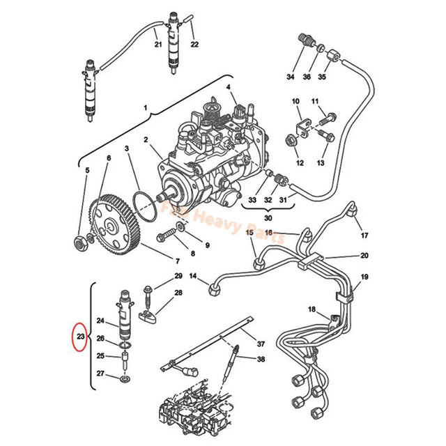 Fuel Injector 6924907 Angkop para sa Bobcat T2556 T2566 T35100 T3571 T3571L T40140 T40140 T40170 TL360 TL470 V518 V723