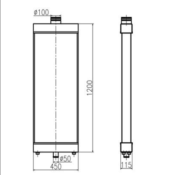 Para sa Hitachi TL1100-3 ZX1800K-3 ZX850-3 ZX870H-3 ZX870R-3 Hydraulic Radiator Core Assembly 4655044