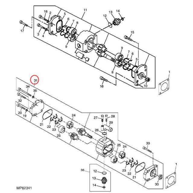 Hydraulic Pump LVA11451 Fits for John Deere 110TLB 3120 3203 3320 3520 3720 4105 4210 4310 4410 4510 4610 4710