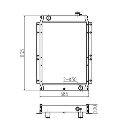 Convient pour l'ensemble de noyau de radiateur hydraulique CX130 d'excavatrice de cas LN00069 LN00070