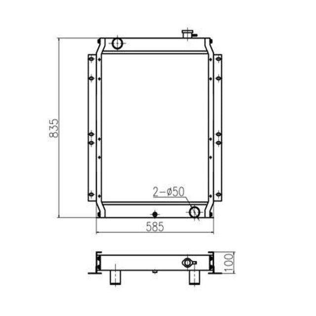 Convient pour l'ensemble de noyau de radiateur hydraulique CX130 d'excavatrice de cas LN00069 LN00070