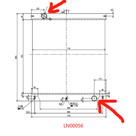 Ensemble de noyau de radiateur hydraulique, adapté à la pelle Case CX160