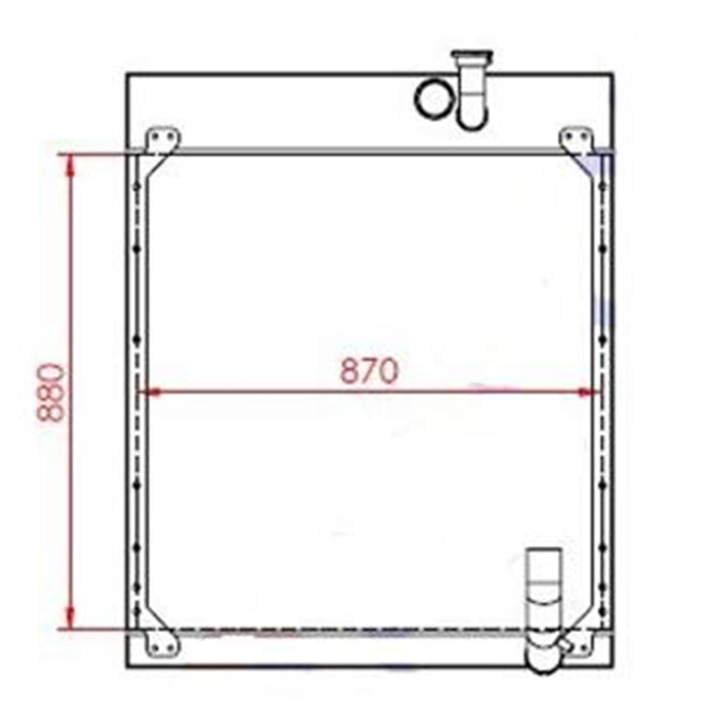 Hydraulic Radiator 7C2099 7C-2099 7C2098 7C-2098 Angkop para sa Caterpillar CAT 140H 120H 135H 160H 12H