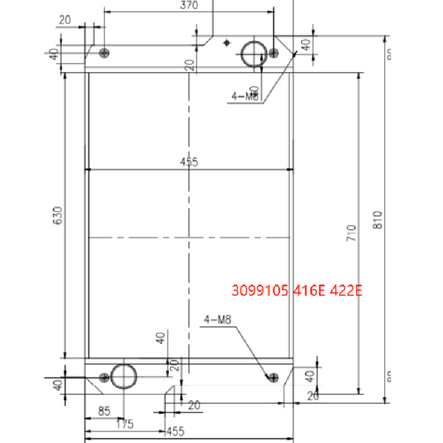 Hydraulischer Kühlerkern 3099105 309-9105 Passend für Caterpillar CAT 416E 420E 422E 428E 432E 434E 442E 444E