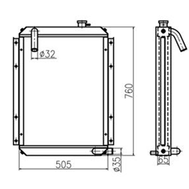 Hydraulic Radiator 13F41000 202-00056E 202-00056C para sa Doosan SOLAR 55-V PLUS