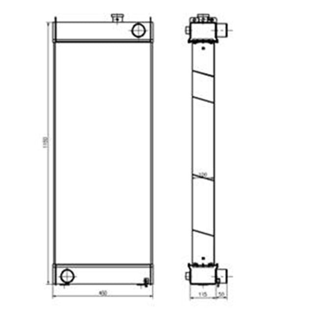 Hydraulic Radiator 423-03-41110 Fits for Komatsu Wheel Loader WA380-6