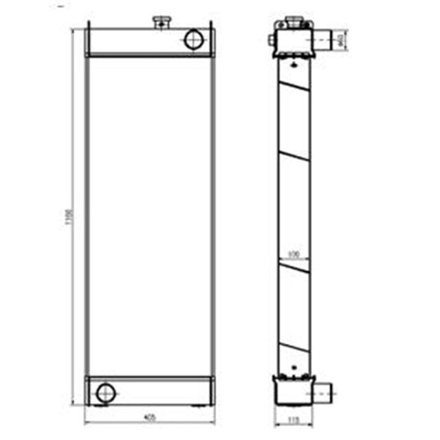 Hydraulic Radiator 423-03-41310 Angkop para sa Komatsu Wheel Loader WA380-6