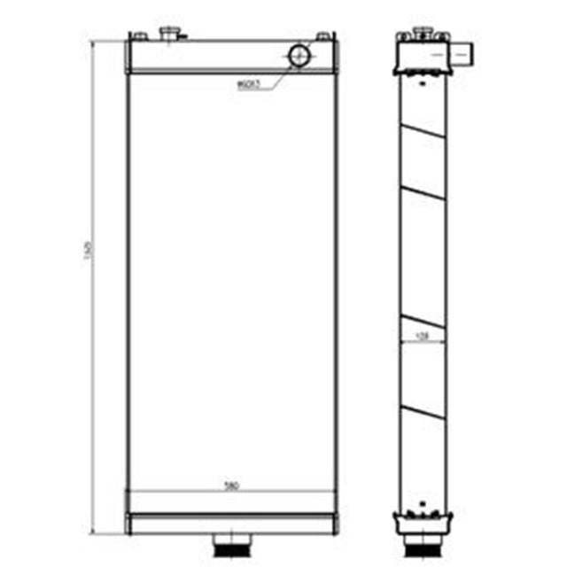 Hydraulic Radiator 425-03-42220 Angkop para sa Komatsu Wheel Loader WA500-7