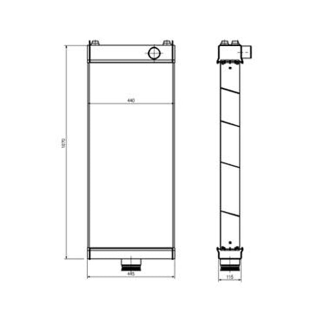 Hydraulic Radiator 566-03-81111 Angkop para sa Komatsu HD325-7 Dump Truck