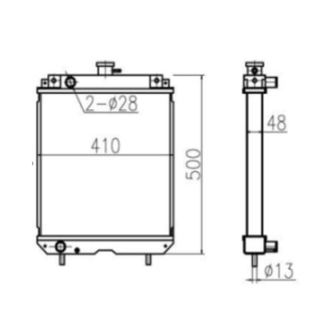 Hydraulic Radiator Assembly 1K524-72061 1K52472061 para sa Kubota Truck DGW400