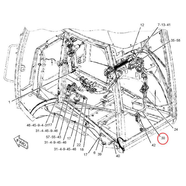 Faisceau de câbles 268-7760 2687760 adapté au moteur Caterpillar CAT 3054C, chargeur 420E 430E 432E 434E 442E 444E